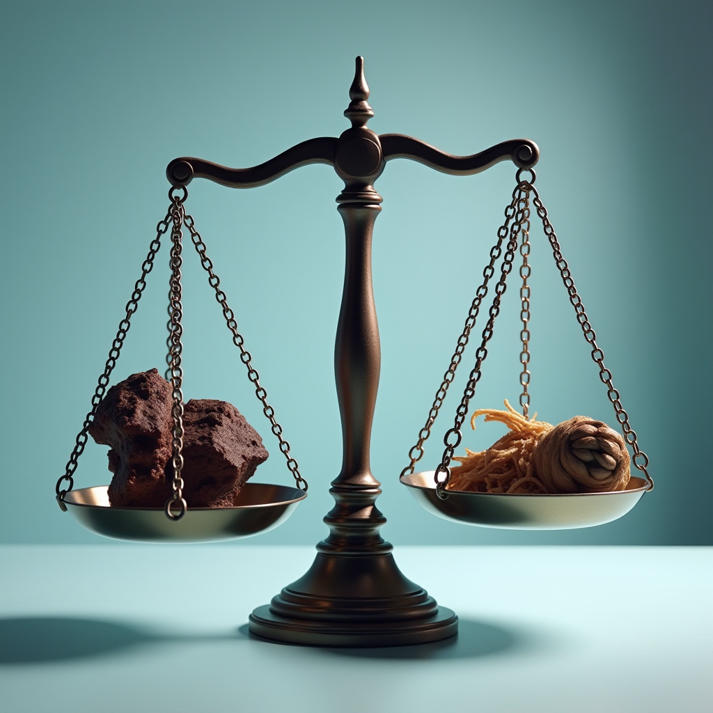 Conceptual illustration of unbalanced scales representing game fairness, with one side showing overpowered game elements and the other showing underpowered elements, symbolizing the perception of unfairness that triggers player frustration